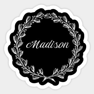 Madison Floral Wreath Sticker